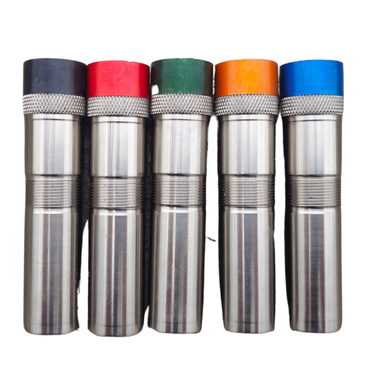 Extended Optima Plus (3.6 inch) Choke Tubes Set BER/Ben Mobil for 12 Ga Shotguns, 5 pcs Choke Tubes, Color Coded Rings