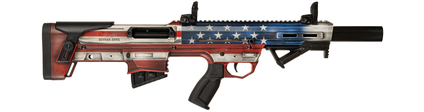 Sovran SB-5 American Flag Bullpup Semi Auto Shotgun 12 Gauge 18" Barrel